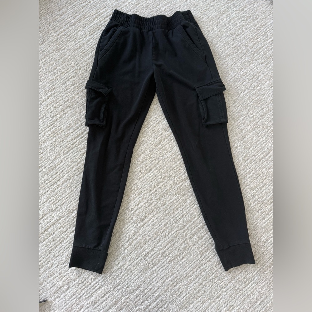 Alo Black Cargo Jogger Pants